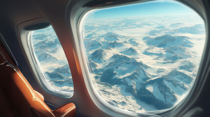 Naklejka premium exterior view from inside the plane