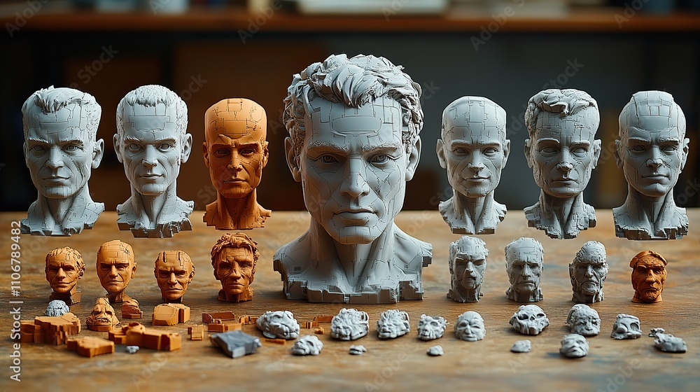 Poster A character kit offers a range of facial expressions and accessories for customization