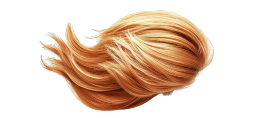 High-Definition Image of a Premium Blonde Male Wig, Isolated on White Background.