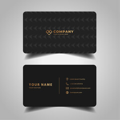 Premium and modern black business card with a sleek, professional design.