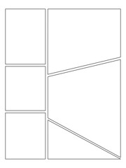 Comic or Manga background, pop art backdrops in frames and panel for mangaka or comic artists