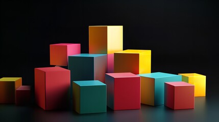 Obraz premium In a close-up view, numerous metallic blocks are arranged in a repetitive, structured pattern, creating an abstract design that reflects light beautifully