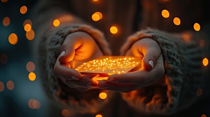 A close-up of a hand holding a business card with a bokeh background, representing professionalism and business networking