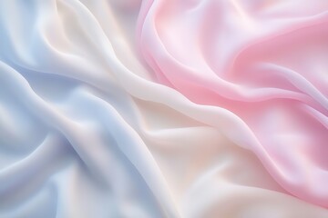Obraz premium Soft pastel fabric folds in dreamy pink and lavender hues.