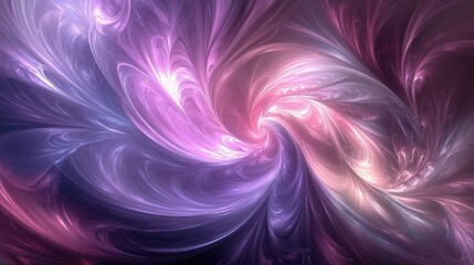 Ethereal pastel fractal art in purple and pink tones.