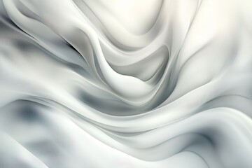 Obraz premium Abstract Flowing White and Gray Waves