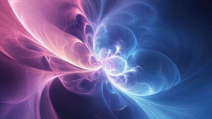 Fototapeta premium Colorful Abstract 3D Organic Shapes in Pink and Blue