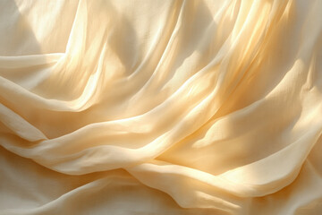 Fototapeta premium Close-up of white fabric texture, highlighting intricate stitching details.