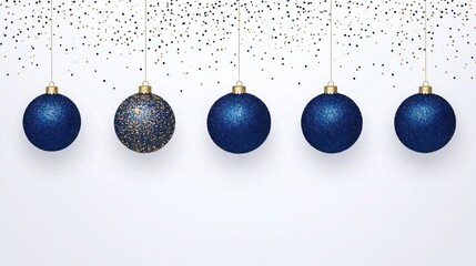 Joyful Christmas Ball Decorations for Festive Banner Design