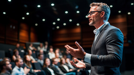 Inspiring Leadership Speech at a Conference