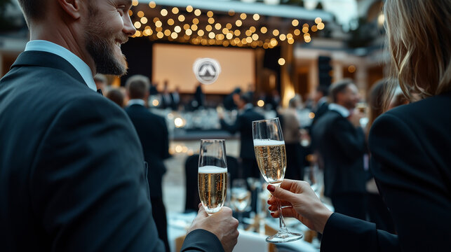 Corporate Anniversary Celebration in an Elegant Banquet Hall