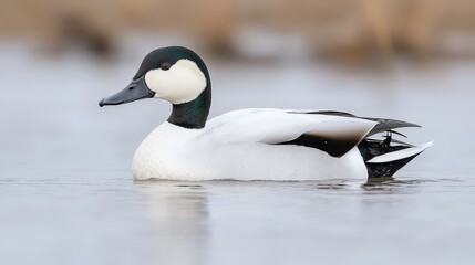 Stunning King Eider Duck on Calm Water Wildlife Photography