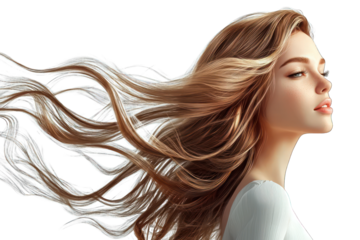 portrait of a woman with long hair