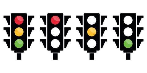 Collection of traffic light signs