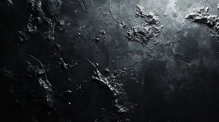 Fototapeta premium Texture of an old worn out scratched the surface. Black and white grunge background, peeling paint. Empty space, free space