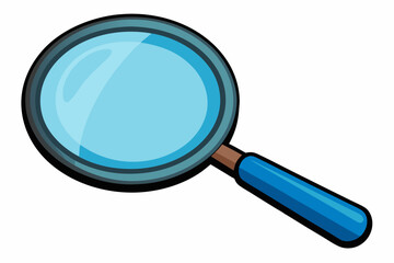 Magnifying glass isolated on white background vector art illustration