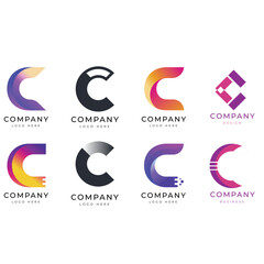 Letter alphabet logo N design Corporate business brand company abstract logo design collection