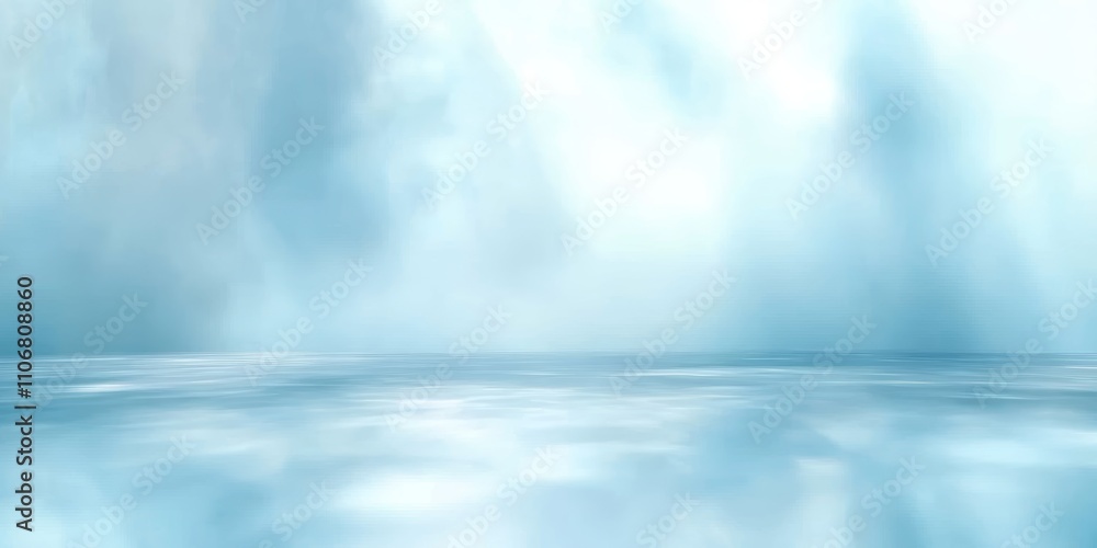 Aufkleber abstract light blue background for product display with soft shadows and minimalist design