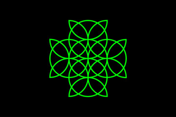 green flower background