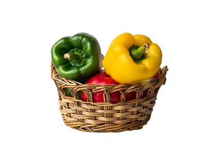 Capsicums on transparent background 