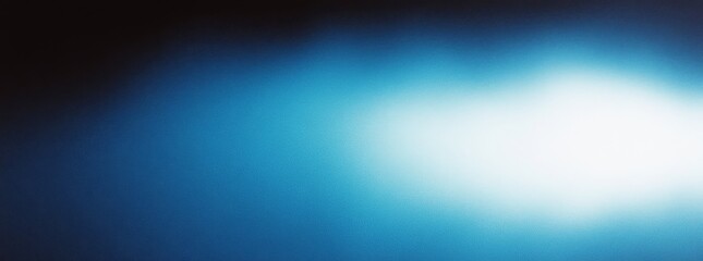 Blue Gradient Background with Grainy Texture and Glowing Light on Dark Backdrop Abstract Design