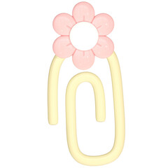Cute 3D Flower-Shaped Paperclip Design