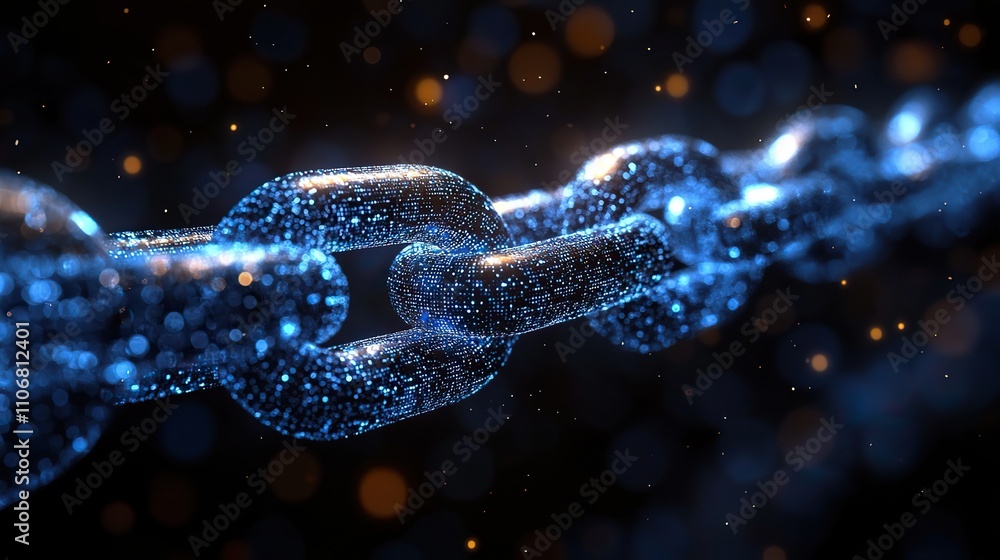 Poster a digital perspective demonstrates the workings of blockchain technology