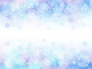 雪の結晶の背景イラスト