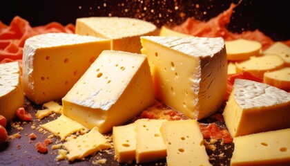 Delicious Cheese Assortment Gourmet Dairy Food Photography