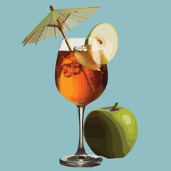 Apple juice vector