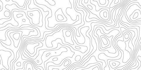 Topographic map background geographic line map with elevation assignments. Modern design with White background with topographic wavy pattern design.paper texture Imitation of a geographical map shades © Sajjad