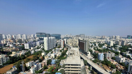 Aerial view of the Pune city, IT hub, software park