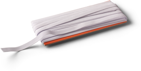 roll of knitted elastic material isolated white background, commonly used in textile industry garments, sportswear and lingerie