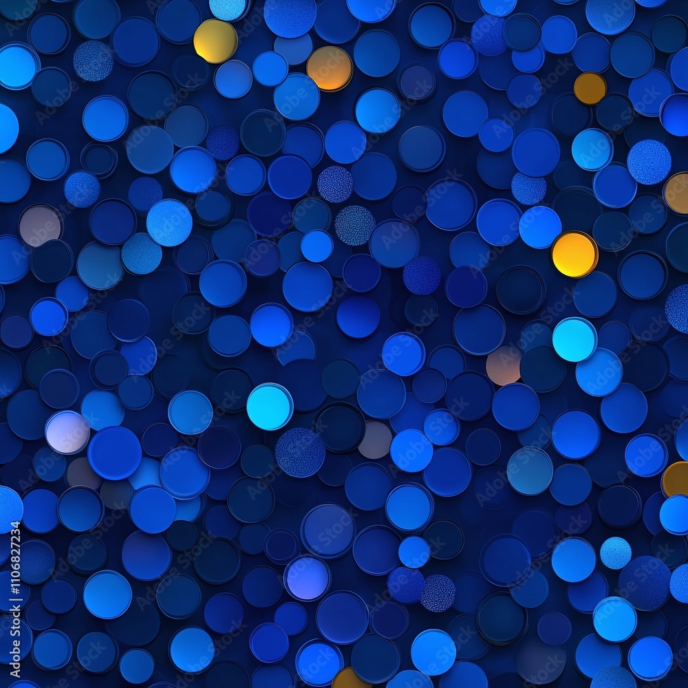 Poster vibrant blue circles on dark background creating dynamic abstract design for modern artwork and digi