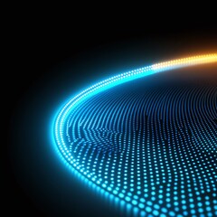 Obraz premium Vibrant Blue and Yellow Light Waves Creating a Dynamic Abstract Background for Digital and Graphic Designs