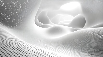 A grid of light grey lines and dots creating a modern abstract pattern