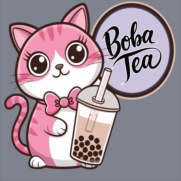 Bubble tea or buba tea vector