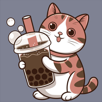 Bubble tea or buba tea vector