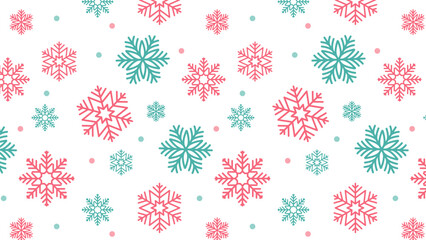 Winter seamless pattern. Snowflakes background. design for pillow, print, fashion, clothing, fabric, gift wrap. vector.