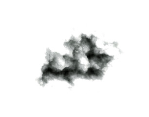 Black smoke element. Smoke texture.