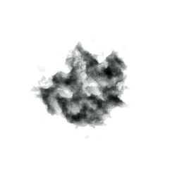 Black smoke element. Smoke texture.