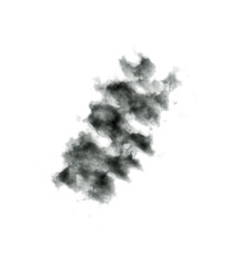 Black smoke element. Smoke texture.