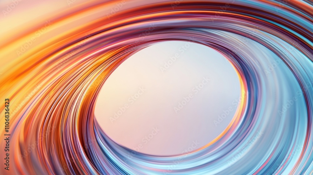 Poster dynamic light refraction through fiber optics abstract view digital art color spectrum modern design