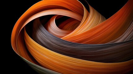 Abstract Swirling Orange and Brown Texture Background Image