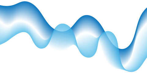 Blue abstract flowing wave lines background.