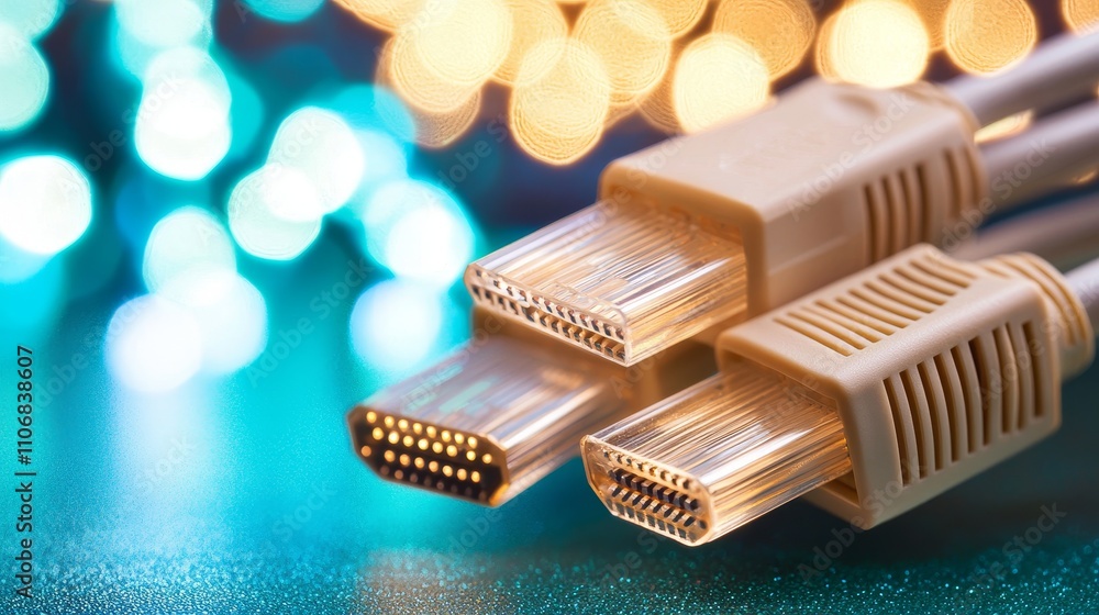 Aufkleber connecting high-speed fibers technology hub image showcase modern environment close-up viewpoint inn