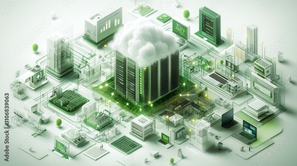Aufkleber cloud computing server infrastructure.