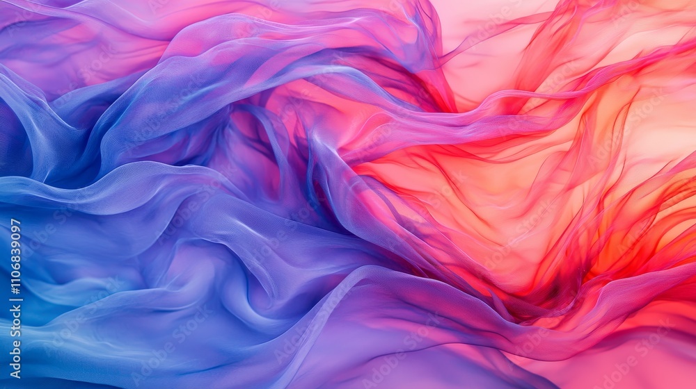 Poster dynamic color flow abstract art textile design vibrant environment close-up view creative expression