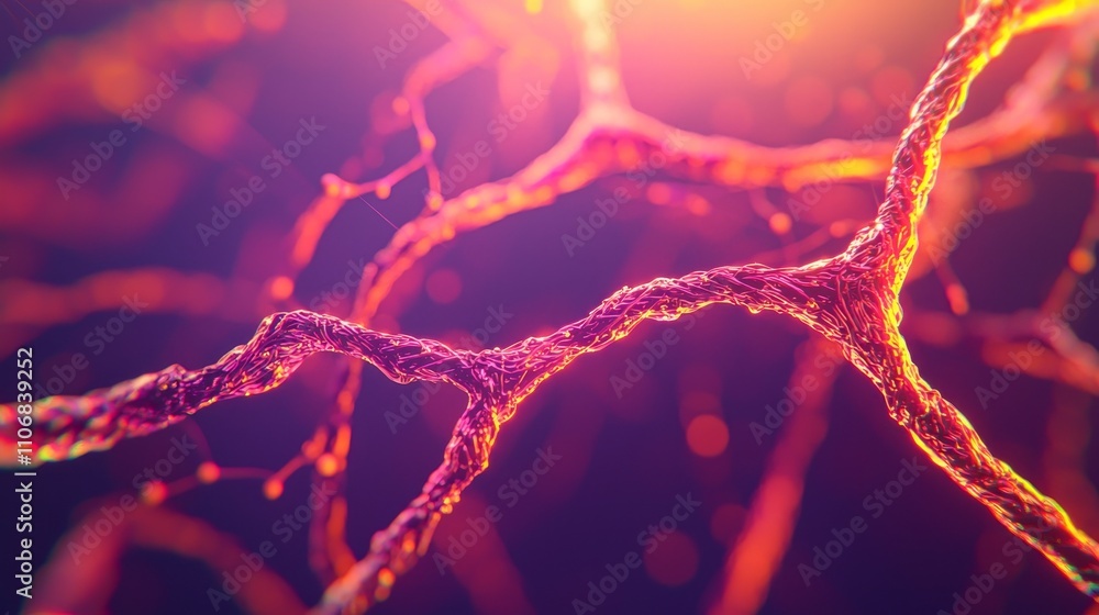 Poster photon journey through fiber optics microscopic image of light pathways in a dynamic environment