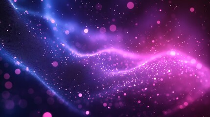 Fototapeta premium Abstract Cosmic Nebula with Glowing Particles